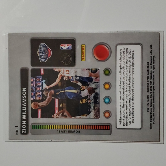 Zion Williamson Optic T-Minus 3...2...1 Card #1 - Picture 2 of 2